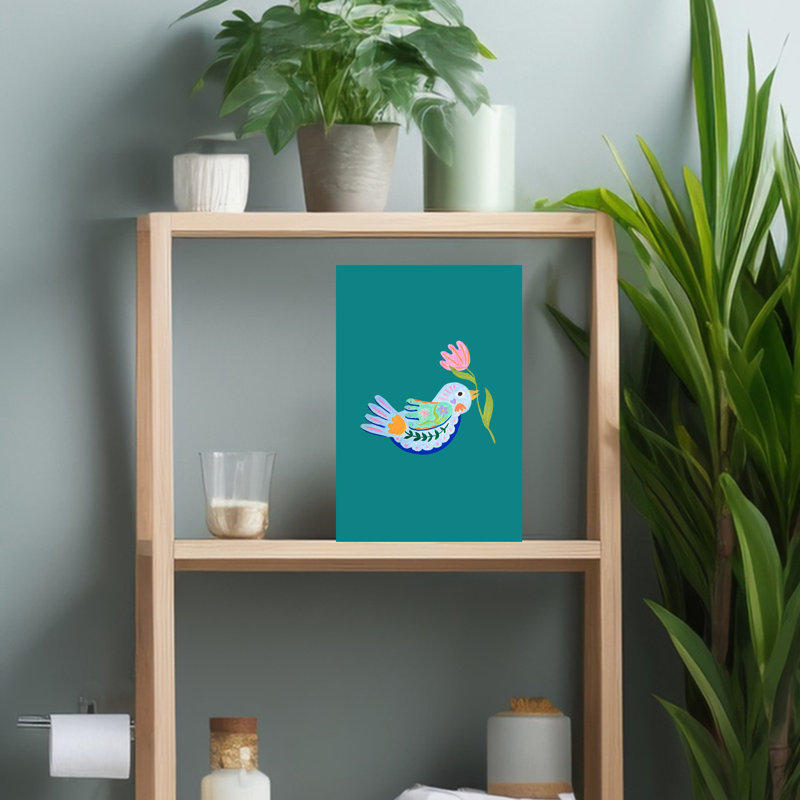 Art mural fantaisiste avec tulipe, H 18 po x l 12 po