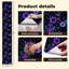 Papier peint auto-adhésif en PVC auto-adhésif avec imprimé floral noir sarcelle mauve, imperméable pour la décoration intérieure - rouleau