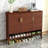 Walnut Aluminum Shoe Storage