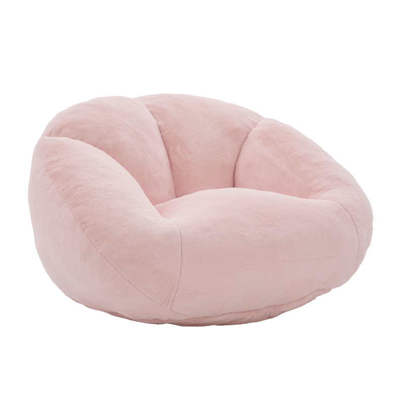 40'' Wide Faux Fur Accent Chair, Pink