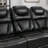 Home Theater Seating Manual Recliner Chair With Center Console And LED Light Strip For Living Room-99046989