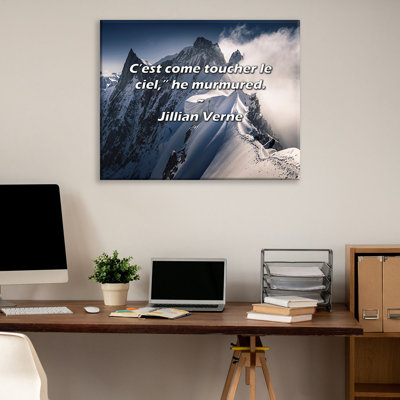 Artsy Quote "C’est come toucher le ciel, he murmured." By Jillian Verne Gallery Wrapped Canvas