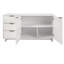 Buffet en bois massif moderne de 55 po avec 3 tiroirs et 3 tablettes Granville-86782985