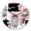 Horloge murale moderne rose et gris à pois II-329654252