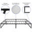 14 Inch Metal Platform Bed Frame with 12 Inch Memory Foam Pocket Spring Mattress in a Box-81804993