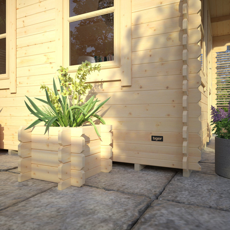 2x2w Planter 28mm Log Cabin