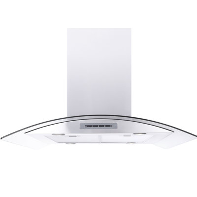 Hotte pour îlot de cuisine 42 pouces en acier inoxydable convertible WS-68N Series 550 CFM