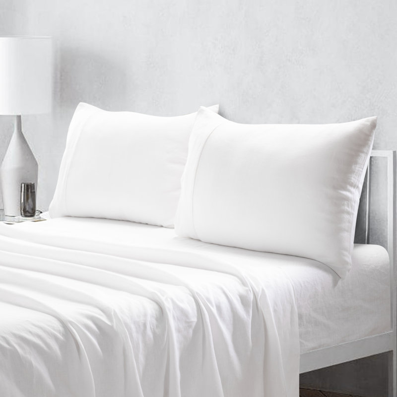 100% Linen - Set of 2, King, White