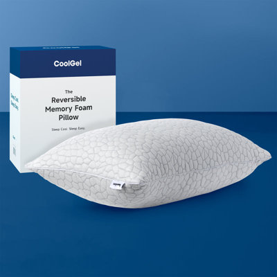 Oreiller réversible en mousse viscoélastique déchiquetée, de soutien et confortable - très grand, paquet de 1