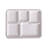 Compostable Disposable Paper 5 Section Trays - 125 Pack