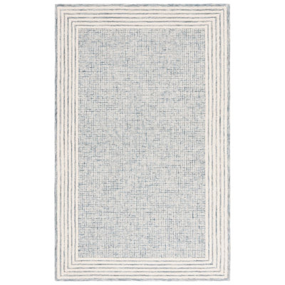 Kevionna Ebony Hand Tufted Wool And Cotton Bordered Rug