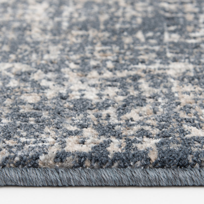 Ebern Designs Allure Shalyn Blue Area Rug, Rectangle 5'3" x 7'7"