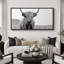 «Animals Highland Cow», portrait en noir et blanc sur toile-111176951-98042249