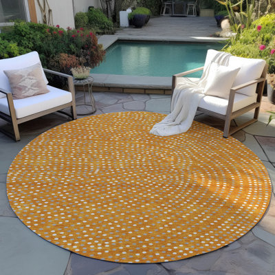 Tapis orange lavable intérieur / extérieur Mirelia 