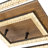 LED Geometric Flush Mount Ceiling Light - 31W 2240LM, Matte Black Frame with Wood Tone MDF, Dimmable, 40" Linear Design