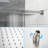 10 Inch Square Shower System With Rough - In Valve, Adjustable Slide Bar, Rainfall Shower, Handheld Spray, Balanced Brushed Nickel Easy Installation,