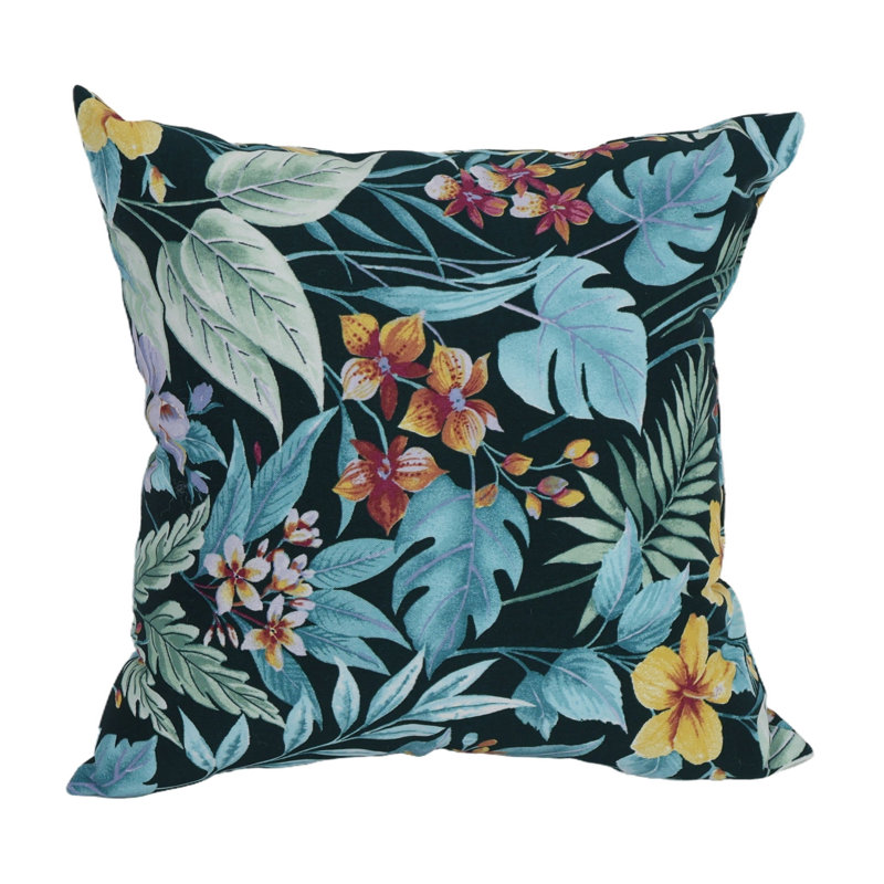 Blazing Needles Indoor/Outdoor Throw Pillow, Carena Teal