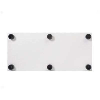 Vitrine vitrée à deux portes avec 4 tablettes, blanc