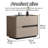 Khaki Solid Wood Bedside Table With , 2 Large Drawer No-assembly Required Nightstand For Bedroom