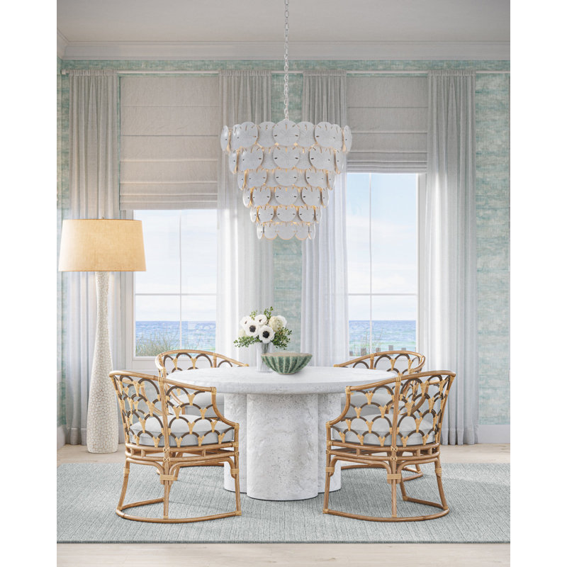 Tulum 8 - Light Wrought Iron Chandelier by Marjorie Skouras