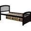 Lit plateforme simple avec rangement en pin massif, support de matelas à 10 lattes, capacité de 200 lb, capacité de poids