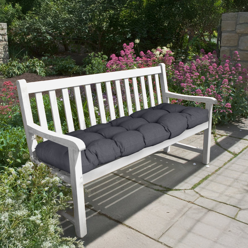 Outdoor 5"H Bench Seat Cushion, Gray, 46" W x 20" D