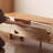 Log style simple solid wood TV cabinet