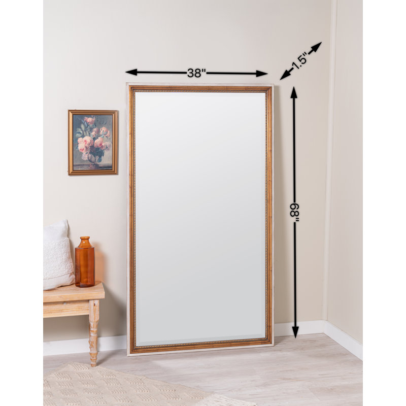 Olivia Flat Beveled Wall Mirror, 68" H x 38" W