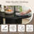 70.8"  Oval Dining Table For 6-8 People, Long Large Kitchen Table With Thick Sturdy Wooden Base, Farmhouse Dining Room Table For For Kitchen, Living Room, Office,black-1645343185