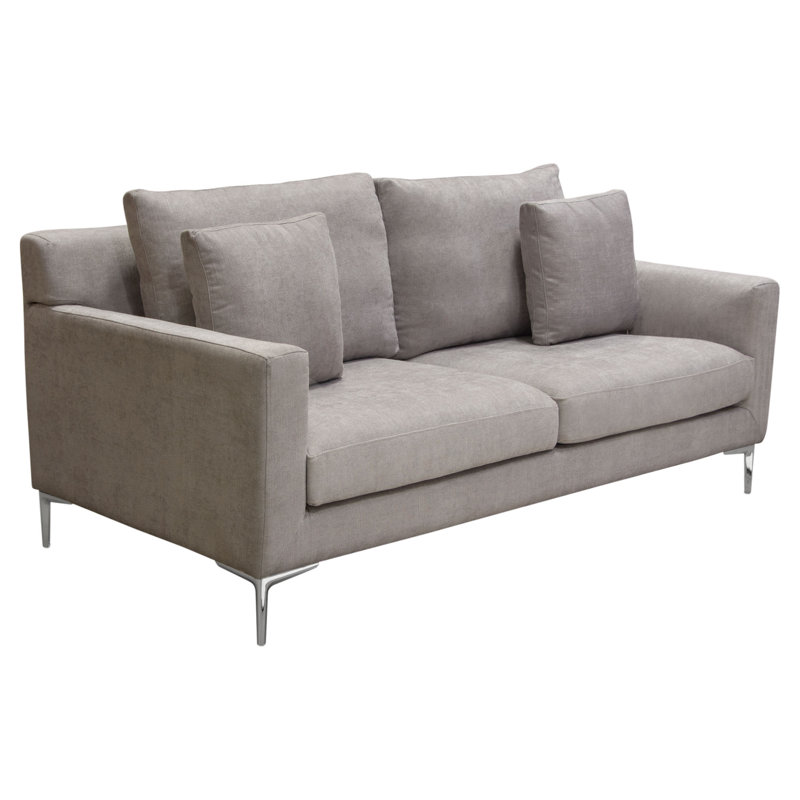 Seattle Upholstered 71'' Sofa, Gray Polyester