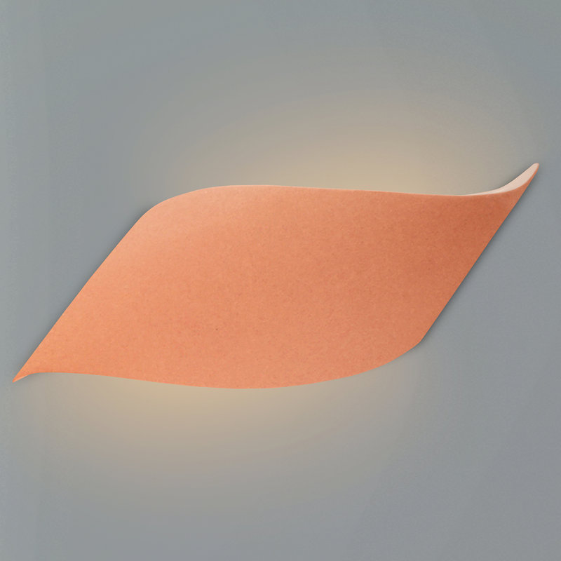 Ambiance - Wave LED ADA Wall Sconce - Gloss Blush, Gloss Blush