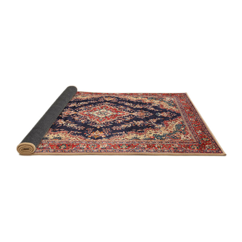 Rouge oriental/bleu/beige adahy Tapis décoratif, Rectangle 7 pi x 9 pi