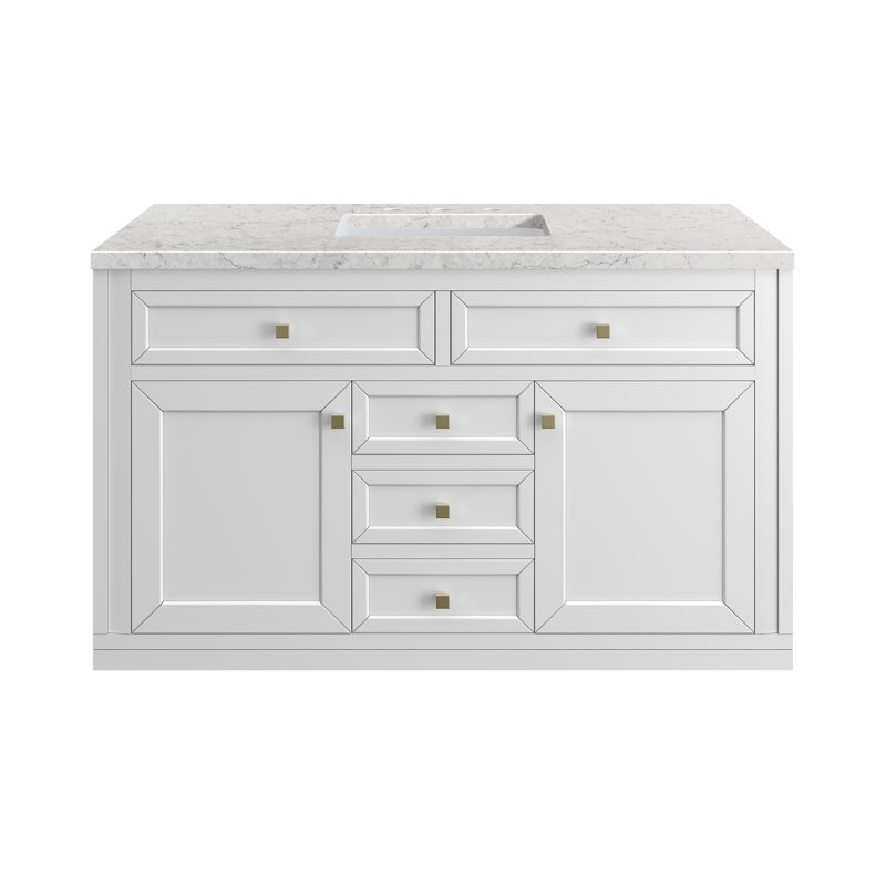 Chicago 48'' W Single Vanity, Eternal Jasmine Pearl, Glossy White