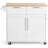 Criswell Solid Wood Top Kitchen Cart