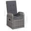 Garden Dining Set Grey Medium Removable Covers