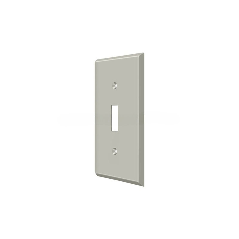 Deltana SWP4751U3 Switch Plate; Single Standard; Bright Brass Finish, Satin Nickel