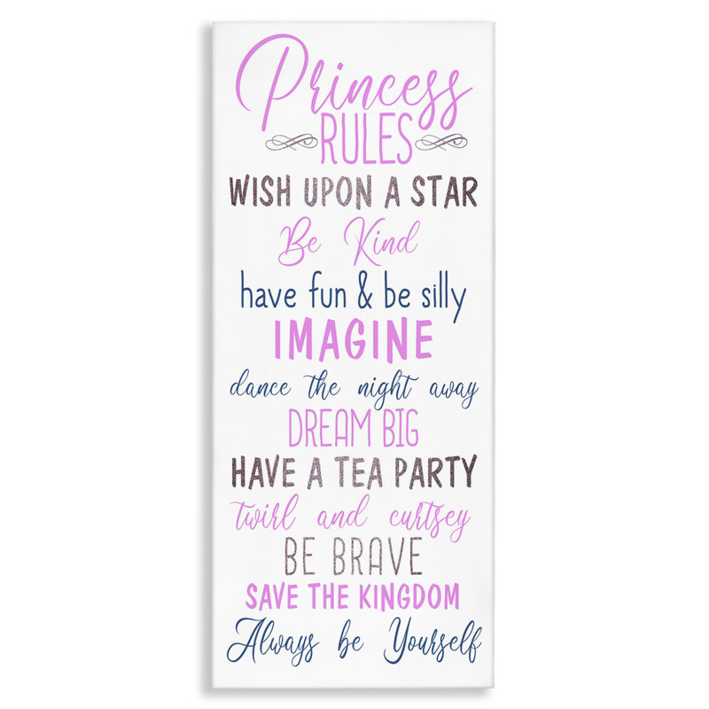 "Pastel Princess Rules", art mural par Kim Allen, H 48 po x l 20 po