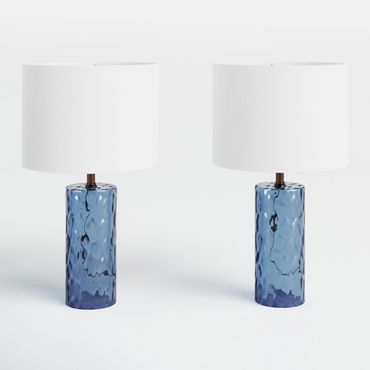 Loranger Mizpah 21" Blue Table Lamp Set