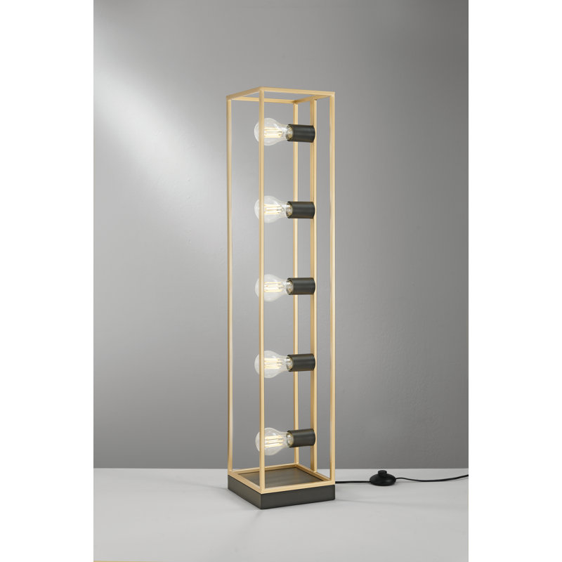 Latoyla 200cm Black/Gold Column Floor Lamp