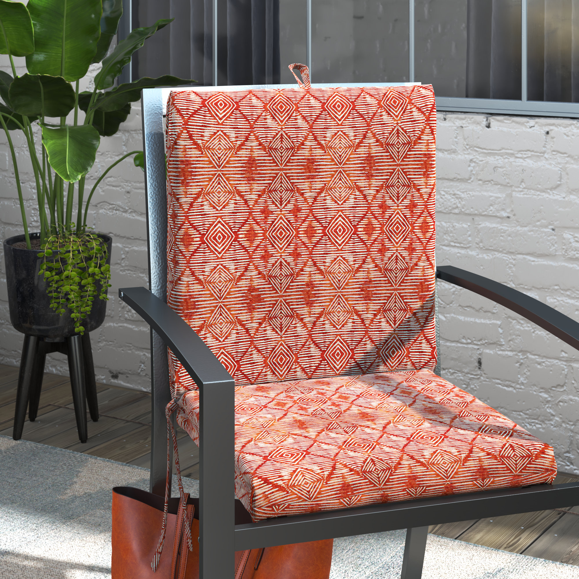 Outdoor dining chair on sale cushions clearance