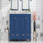 Ensemble de meuble-lavabo bleu 60 po avec double meuble-lavabo (séparé), double lavabo en céramique, tablette de rangement et tiroirs séparés (miroir non inclus) - Solution de salle de bain moderne pour salles de bain spacieuses-1788007967-1788007966