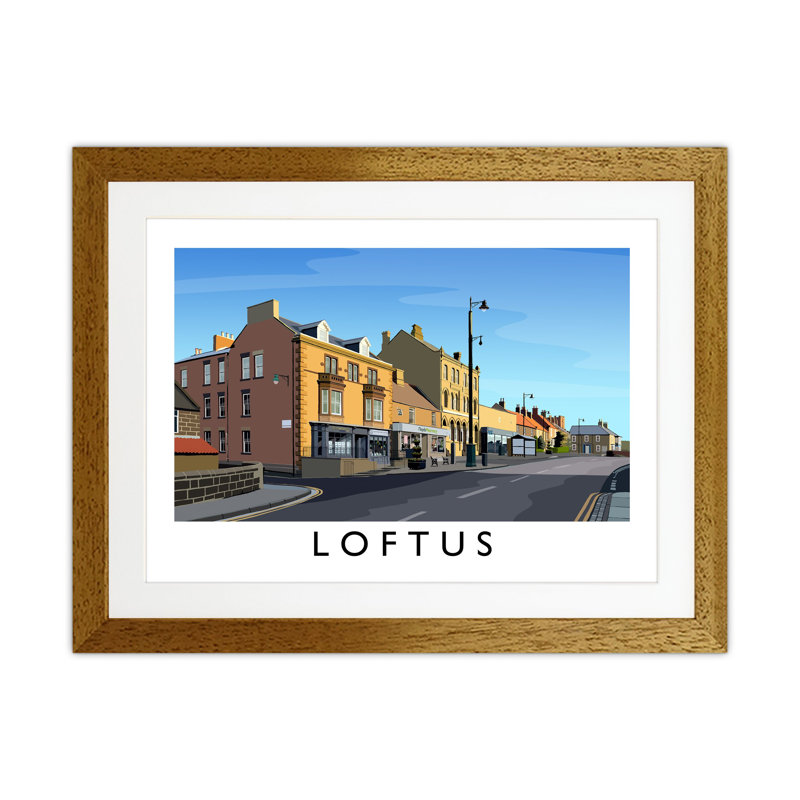 Loftus 3 by Richard O'Neill - Print, Brown Framed, 33.5cm H x 43.5cm W x 3cm D