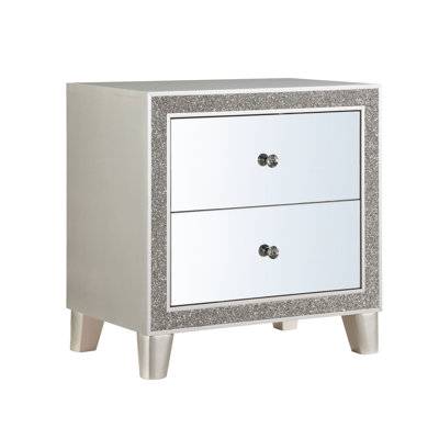 Table de chevet à finition miroir Sliverfluff