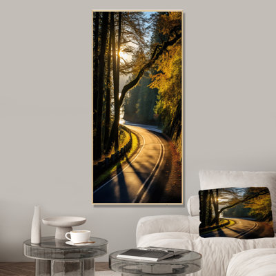 «Autumn's Embrace Road Path Into The Forest III» - art mural route