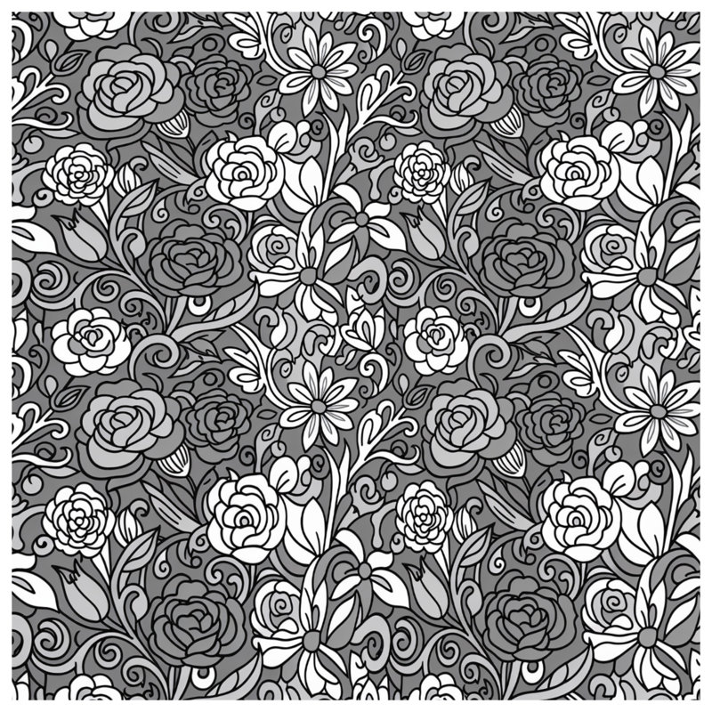 Housses de couette noires florales, Grand lit