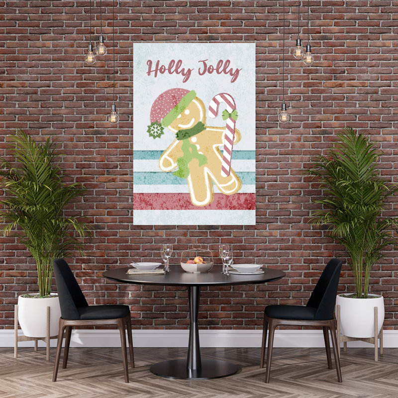 Impression sur toile Holly Jolly Gingerbread, 60" H x 40" W