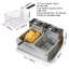 Friteuse professionnelle, double cuve 3000 W avec panier, 2 x 9,1 Qt/8,6 L en acier inoxydable, avec contrôle de la température et protection contre la surchauffe.