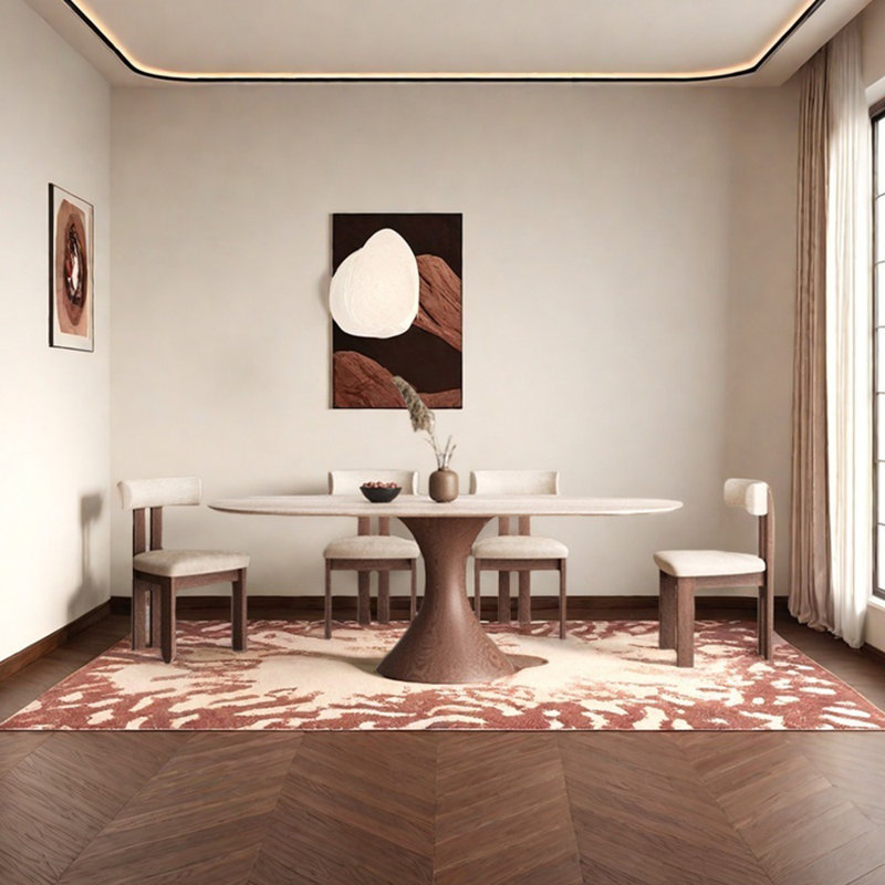 Ensemble de table de salle à manger en pierre frittée, H 29,53 po x L 62,99 po x l 31,5 po