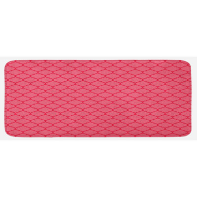 Tapis de cuisine à motif traditionnel et corail de style traditionnel quadrilobe gothic renaissance
