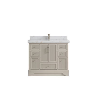 Alys 42'' Single Bathroom Vanity with Quartz Top